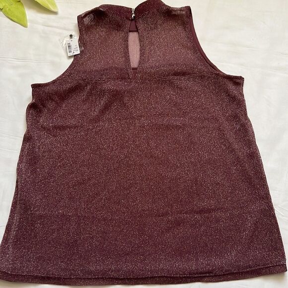 𝅺⭐️nwt Reitmans Sleeveless Mock Neck Shimmer Top⭐️ - Picture 7 of 7